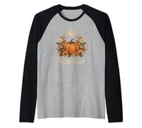 Retro Vintage Pumpkin Spice Tis The Season Equinox Moon Raglan