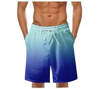 Retroshorts Herren Patchwork Badeshorts Für Herren 3xl Leichte Strandhose Badehose Herren Lang Y2k Badeshorts Für Herren Kurz Klassischer Passform Swimming Shorts Men Badeshorts Regular（3-Blue，M）