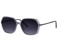 Retrosonnenbrille MARC O'POLO "Modell 506189", Damen, grau (blau, grau), leicht transparent, matt, metallic, Sonnenbrillen Retrosonnenbrille (76600557-0)