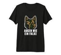 Rettungshund Hoodie für Herren Augen wie EIN Falke. Premium T-Shirt