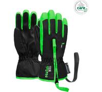 Reusch Ben angenehm warme und Winddichte Skihandschuhe Alltagshandschuhe Babyhandschuhe Schneehandschuhe zum Schlittenfahren, schwarz/grün