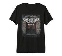 Revelation 3:20 I Stand at the Door and Knock - Jesus Quote Premium T-Shirt