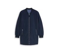 Langmantel TOM TAILOR PLUS, Damen, Gr. 54, sky captain blau, Web, Obermaterial: 100% Polyester, unifarben, lässig geschnitten ca. Mitte Oberschenkel, Rundhals, Bündchen, Mäntel, im Blouson-Stil / Groß