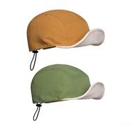Reversible Nylon Baseball Cap Quick Dry Soft Brim(Yellow + Green)