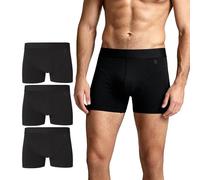 REVOLOR Herren Boxershorts 3er-Pack - Baumwolle/Modal - Enganliegende Boxerbriefs - Schwarz - Hohe Grammatur - Anatomische Nähte & Counter Seams (DE/NL/SE/PL, Alphanumerisch, L, Regular, Regular)