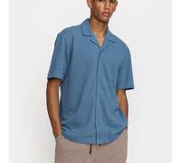 Revolution Jacquard Short-Sleeved Shirt - Blue - XXL Fein gemustertes Sommerhemd Freizeit