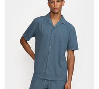 Revolution Short-Sleeved Camp Collar Shirt - L Einfarbiges Sommerhemd Freizeit
