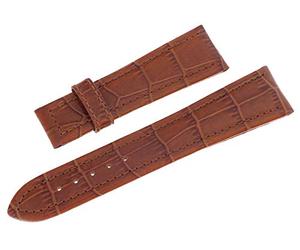 Revue Thommen 22 mm Uhrenarmband in Braun Kroko Optik aus Echtleder für Faltschließe