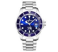 Revue Thommen Herren Armbanduhr Automatik Diver Ø 42 mm Edelstahl, Lünette Blau 17571.2128