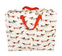 Rex London - XXL Riesentasche, Aufbewahrungstasche mit Reißverschluss - Sausage Dog/Dackel