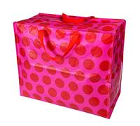 Rex London XXL Riesentasche Aufbewahrungstasche Spotlight – Punkte Red on Pink (Rot auf Pink)