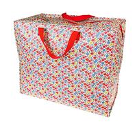 Rex London - XXL Riesentasche, Aufbewahrungstasche mit Reißverschluss - Tilde / kleine bunte Blumen