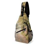 Rfid blockierende Crossbody-Tasche für Damen und Herren, Vintage, französische Landreise, Handtasche, Rucksack, Schultertaschen, Brusttasche, Herren-Geldbörse, lässiger Tagesrucksack zum Wandern
