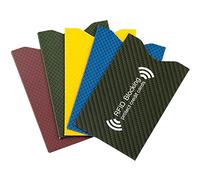 RFID-blockierende Hüllen, [5 Stück, 5 Farben] [TÜV-Zertifizierung] Anti-Diebstahl-Kreditkarten-Schutz, RFID- und NFC-Karten-Sicherheitshalter, Reisepass, mehrfarbig