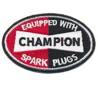 RG20 Champion Patch Aufnäher Auto Motorrad Zündkerzen spark plugs v2