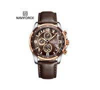 (RGCEDBN) Top Marke NAVIFORCE Trend Coole Uhr für Männer Wasserdicht Leder Quarz Männlichen Uhren Luxus