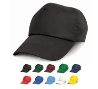 RH05J Result Headwear Kinder Kappe Aufklappbare verstärkte Vorderseite Black One Size