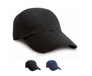 RH24J Result Headwear Kinder Kappe Schwerer, gebürsteter Baumwoll-Drill Black One Size