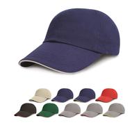 RH24P Result Headwear Kappe Sandwich-Schirm in Kontrastfarben Grey One Size