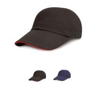 Result Headwear Junior Brushed Cotton Cap - Navy/White - OneSize