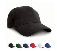 RH25 Result Headwear Kappe Beschichtete Baumwollverstärkung innen an den Vorderseiten Black One Size
