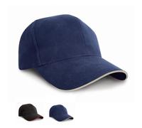 RH25P Result Headwear Kappe Schwerer, gebürsteter Baumwoll-Drell Black One Size