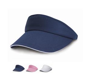 RH48 Result Headwear Sonnenblende Fischgrätmuster Pink One Size