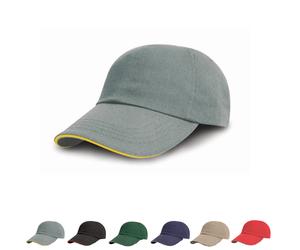 RH50 Result Headwear Kappe Nahtloses Vorderteil Heather Grey One Size