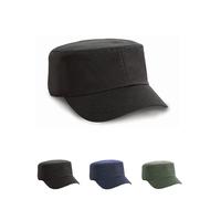 RH70 Result Headwear Vorgebogener, kurzer Schild mit vier Steppnähten Kappe Black One Size