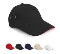 RH72 Result Headwear 5 Panelkappe Sandwich-Schirm in Kontrastfarben Kappe White One Size