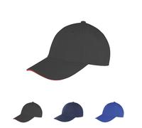 Result Headwear Memphis Low Profile Sandwich Peak Cap - Navy Blue - ONE SIZE