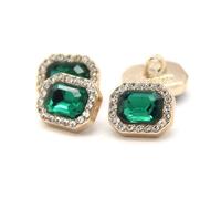 Rhinestone Buttons 6 Stück Strasssteine Schmuck Metall Nähen | Damen Knöpfe for Kleidung, grünes Hemd, Kleid, Vintage, DIY-Dekorationen, Accessoires