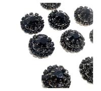 Rhinestone Buttons Schwarze Strassknöpfe | Von Kleidung Elegante Handgemachte Dekor Metall Knopf Von Frauen Mantel Nähen Zubehör DIY 6 stücke