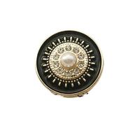 Rhinestone Buttons Strass-Kleidungsknöpfe | Luxuriöse Perlen-Nähknöpfe, Kleidungszubehör, Damen-Mantelknöpfe, Schwarz, DIY-Nadeln(Black,18mm 6pcs)