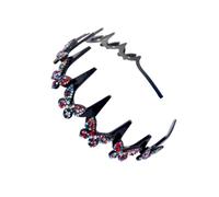 Rhinestone Headband - Wavy Butterfly Comb, Elegant Hair Accessory