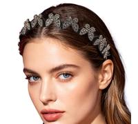 Rhinestone Headbands, Non-Slip Wavy Butterfly Shiny Crystal Headbands