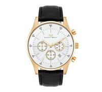 Rhodenwald Söhne Armband-Uhr Goodwill gelbgold Echtleder schwarz