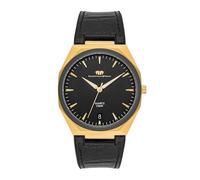 Rhodenwald Söhne Herrenuhr schwarz gelbgold