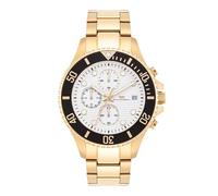 Rhodenwald & Söhne Herren Uhr analog Quarzwerk Chronograph mit Edelstahl Armband gelbgold 10010506