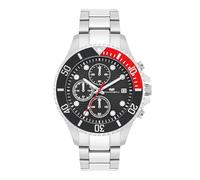 Rhodenwald & Söhne Herren Uhr analog Quarzwerk Chronograph mit Edelstahl Armband Silber 10010503