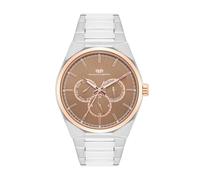 Rhodenwald & Söhne Herren Uhr analog Quarzwerk Multifunktion(en) mit Edelstahl Armband Silber 10010470