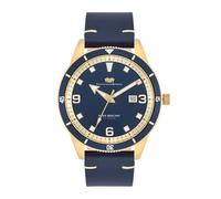 RHODENWALD & SÖHNE Quarzuhr Uhr Vintage II aus Echtleder in blau, transparent blau