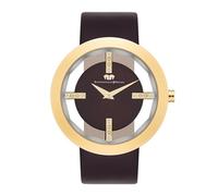 Rhodenwald & Söhne Armband-Uhr Lucrezia gelbgold Echtleder dunkelbraun Home Lifestyle Uhr Produkte (1.0 st)