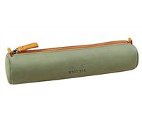 Rhodia Schlampermäppchen Rhodiarama 21,5xØ5cm Kunstleder, elfenbeinfarben gefüttert – Seladon (grün)