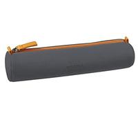 Rhodia Schlampermäppchen Rhodiarama 319046C rund 21,5x5,5 cm Kunstleder Jersey gefüttert Titanium