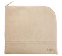 Rhodiarama Etui aus Kunstleder mit Reißverschluss, 21x28 cm - Beige 116726C - beige 116726C