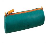 Rhodia Schlampermäppchen Rhodiarama rund 21,5xØ5 cm Kunstleder, elfenbeinfarben gefüttert, Pfaugrün