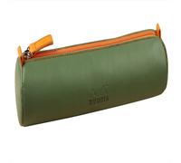 Rhodia Schlampermäppchen Rhodiarama rund 21,5×5,5 cm Kunstleder Salbeigrün, Jersey gefüttert