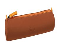 Rhodiarama rundes Schlampermäppchen aus italienischem Kunstleder, 5x21,5 cm - Kupfer 319044C - rot 319044C