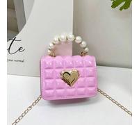 Rhombus-Muster Mode Mini Perlenkette Handtasche, Mini Kinder Schulter Umhängetasche, kleine quadratische Tasche
